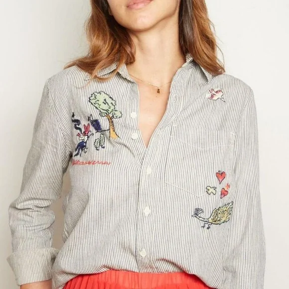 Mother Denim Foxy Boxy shirt Size S - Picture 1 of 10